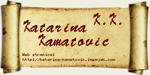 Katarina Kamatović vizit kartica